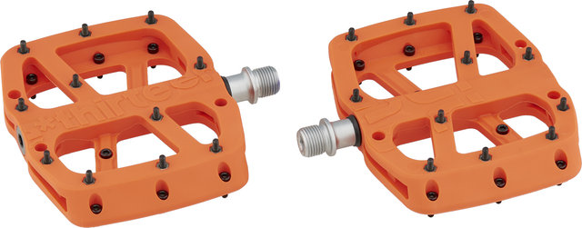 e*thirteen Base Flat Platform Pedals - naranja