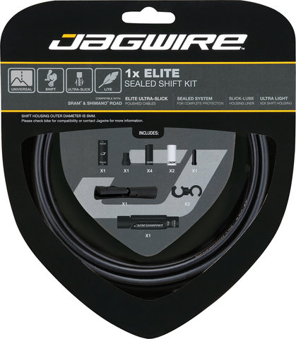 Jagwire 1X Elite Sealed Schaltzugset - stealth black