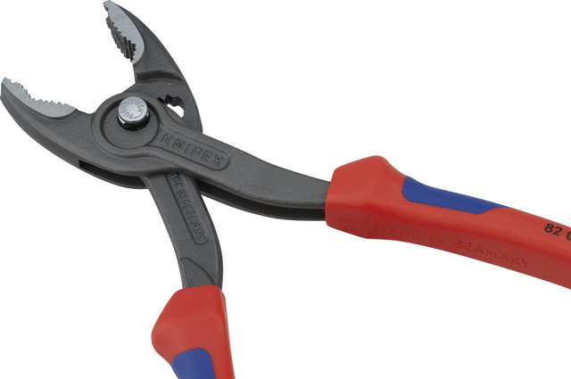 Knipex Alicates de agarre frontal TwinGrip con mango de varios componentes - rojo-azul