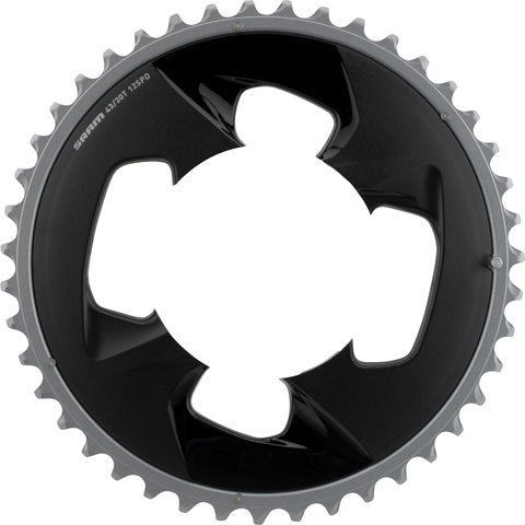 SRAM Road Chainring for Force/Rival Wide, 2x12-speed, 94 mm Bolt Circle - polar grey/43 