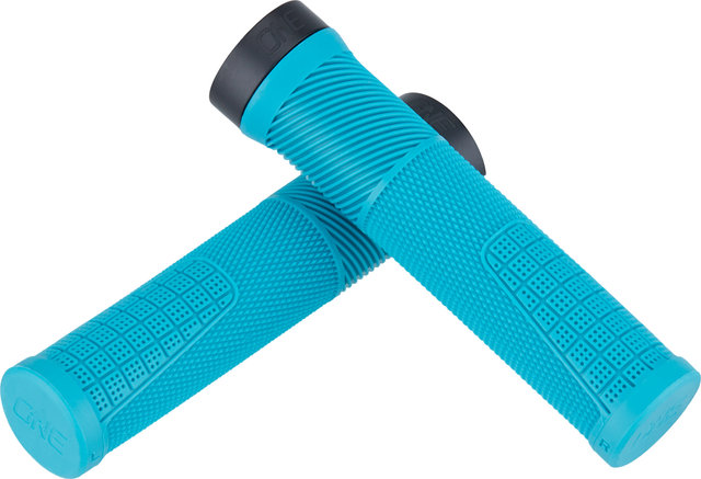 OneUp Components Puños de manillar delgados con bloqueo - turquoise/138 mm