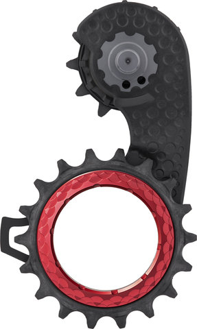 absoluteBLACK HOLLOWcage Carbon Ceramic Oversized Derailleur Pulley Shimano 9250 - red/12 teeth (guide pulley), 18 teeth (tension pulley)