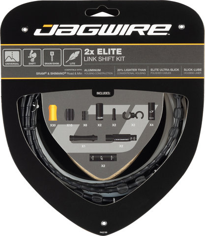 Jagwire 2X Elite Link Schaltzugset - black