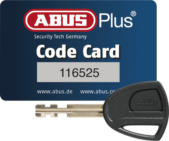 ABUS Bügelschloss Granit Plus 640 mit Halter TexKF - schwarz/230 cm/83 cm