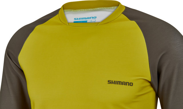 Shimano Myoko de Manga Larga Trikot Caliente - olive/S