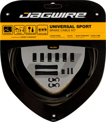 Jagwire Universal Sport Bremszugset - carbon silver/universal