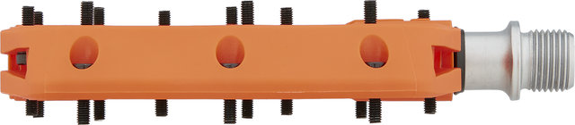 e*thirteen Base Flat Platform Pedals - naranja