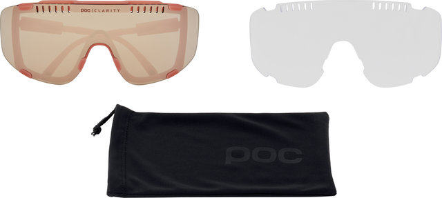 POC Devour Sports Glasses - ammolite coral translucent/brown-silver mirror