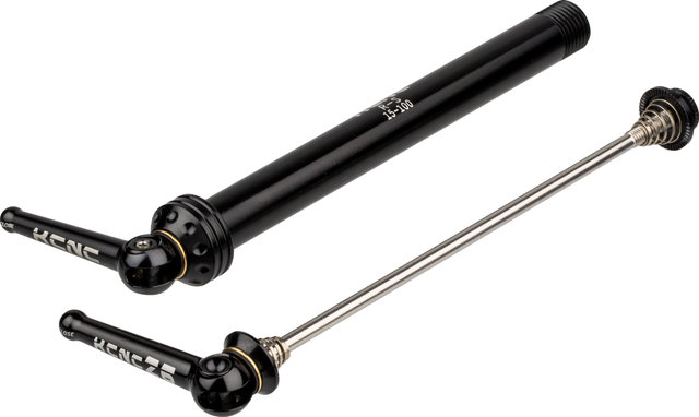 KCNC Eje pasante RD 15 mm p. Fox Racing Shox+Z6 KQR - black/set (RD + RT)