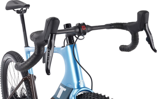 3T Exploro Max Eagle AXS 1X Carbon Gravelbike - blue-brown/27,5" (650B)/M