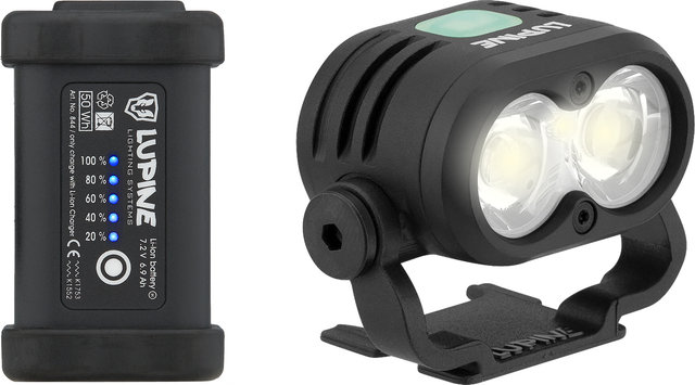 Lupine Lampe de Casque à LED Piko R 7 SC - noir/2100