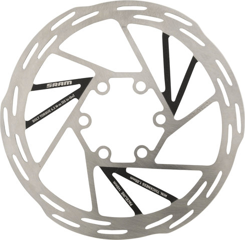 SRAM Paceline Rounded 6-bolt Brake Rotor - black-silver/140 mm