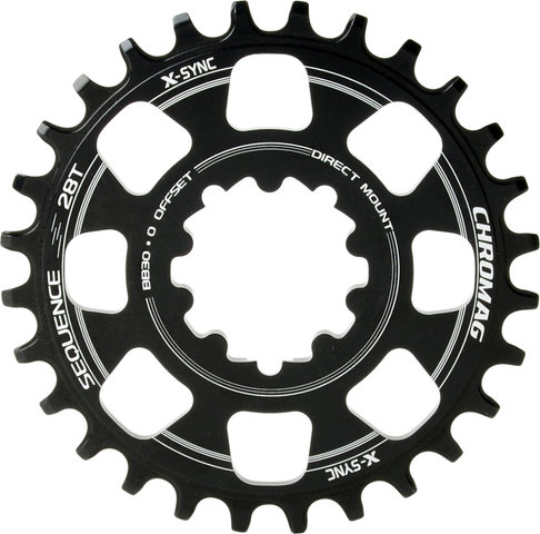 Chromag Sequence SRAM X-Sync Direct Mount Boost Chainring - black/28 tooth