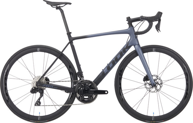 Look 785 Huez Disc 105 Di2 R38D Carbon Road Bike - metallic grey blue satin/28"/M