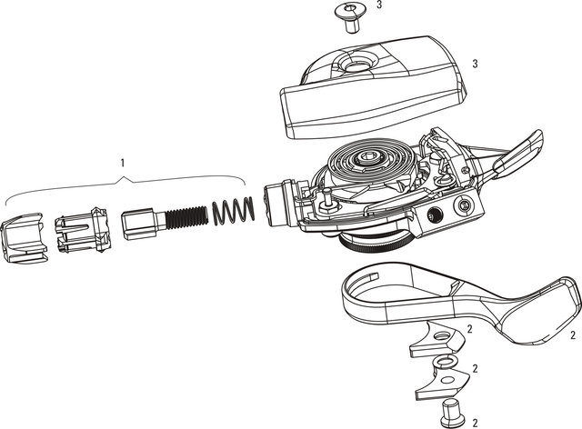 SRAM XX1 / X01 / X01 DH 1x11 Shifter Spare Parts - 1/silver-black, XX1/X01