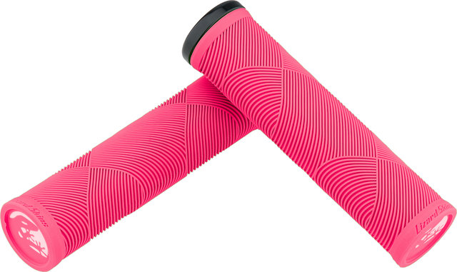 Lizard Skins Strata Lock-On Handlebar Grips - neon pink/135 mm