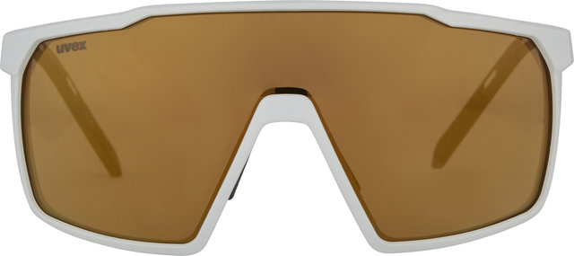 uvex Lunettes de Sport mtn perform S - white mat/mirror gold