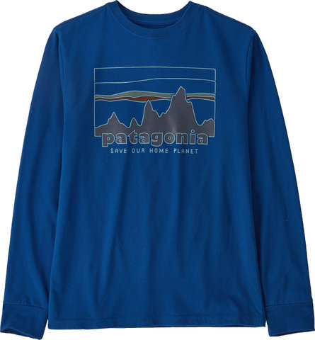 Patagonia Kids L/S Regenerative Organic Cert. Cotton Graphic Tee - superior blue/146/L