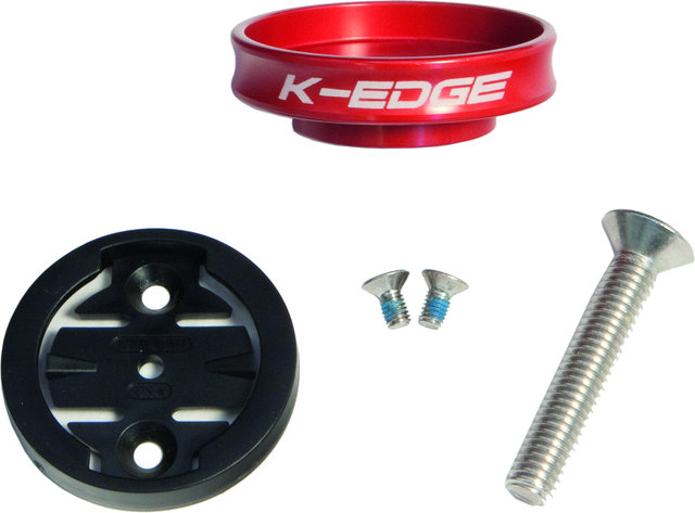 K-EDGE Gravity Cap Stem Mount for Garmin Edge - red