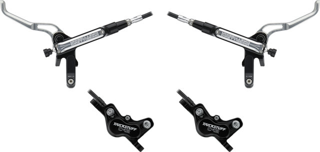 Trickstuff Direttissima Front+Rear Disc Brake Set - black-silver/Set/Flip-Flop (non-side-specific)