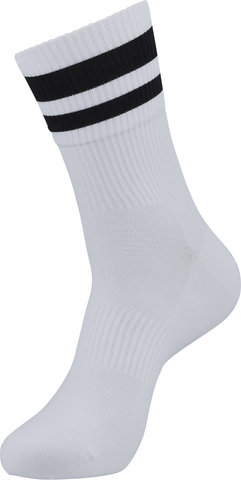 GripGrab Original Stripes Performance Crew Socken - white/41 - 44