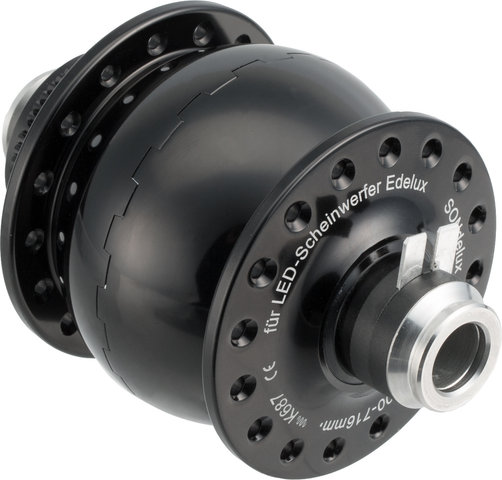 SON Delux 12 Disc Center Lock Hub Dynamo - black/32