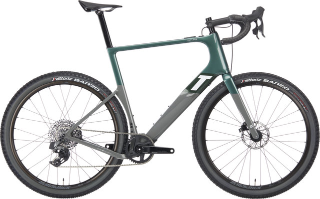 3T Exploro RaceMax Boost Rival XPLR Carbon 27.5" E-Gravel Bike emerald - emerald-grey/XL