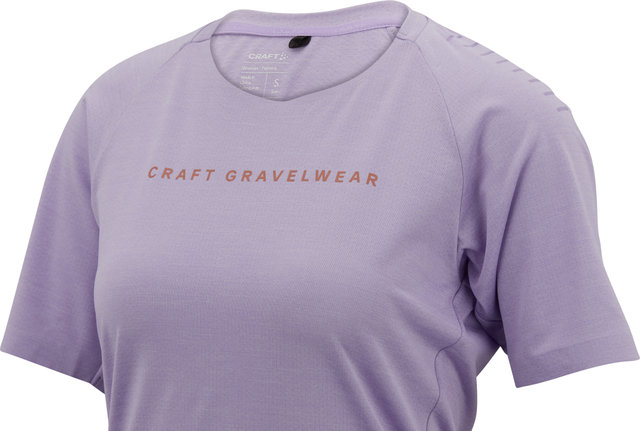 Craft Maillot para damas Adv Gravel S/S Tee - lavender-melange/S