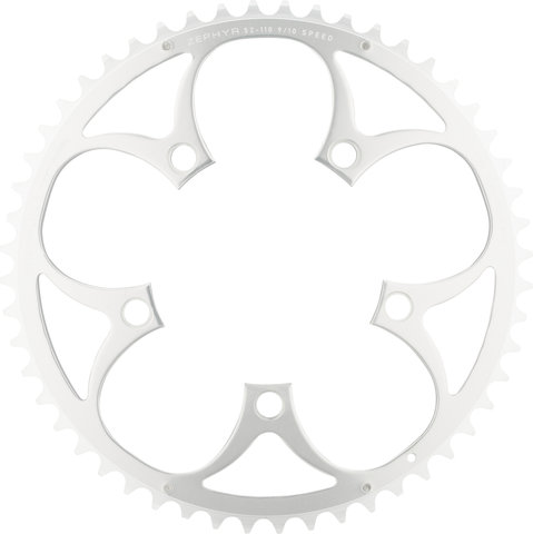 TA Zephyr Chainring, 5-arm, Outer, 110 mm BCD - silver/52 tooth