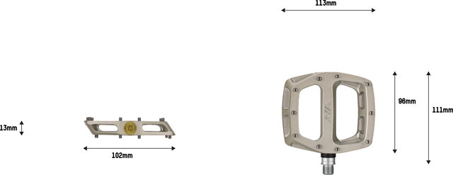 DMR V12 Magnesium Platform Pedals - grey