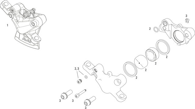 SRAM Level TL Brake Caliper Spare Parts - 2