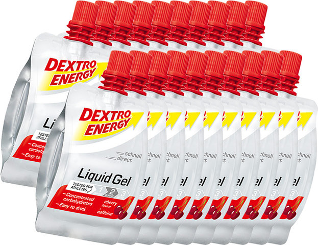 Dextro Energy Gel liquide - 20 pièces - cherry - caffeine/1200 