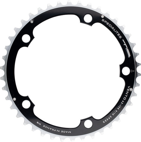 TA Vento Chainring, Campagnolo 10-speed, 5-arm, Centre, 135 mm BCD - black/42 tooth