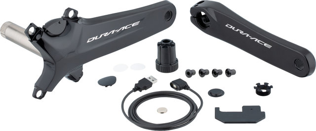 Shimano Dura-Ace Powermeter Kurbel FC-R9100-P Hollowtech II ohne Kettenblätter - schwarz/172,5 mm