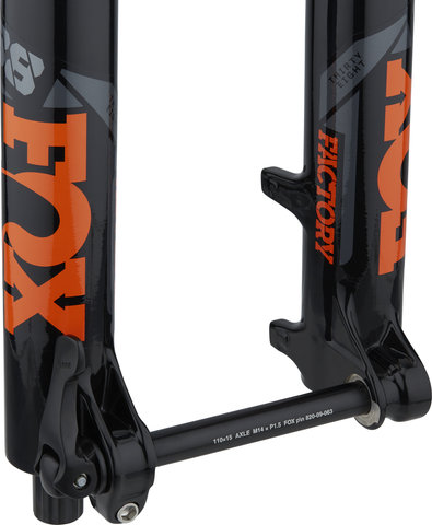 Fox Racing Shox 38 Float 27.5" GRIP2 Factory Boost Suspension Fork - shiny black/15 mm Thru Axle/180 mm/37 mm/1 1/8" - 1,5" tapered/110 mm/27.5" (650B)/110 mm/110 mm