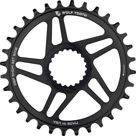 Wolf Tooth Components Direct Mount Boost Shimano Chainring for HG+ 12-speed Chains - black/32 