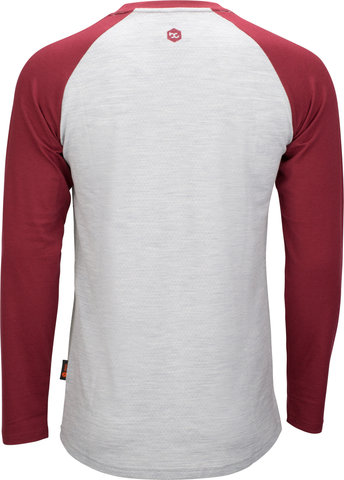 bc original Merino L/S Bike Shirt - silver-grey melange-wine red/S