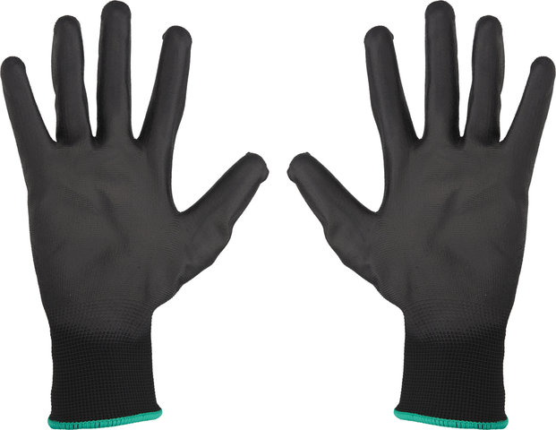 Finish Line Mechanic's Gloves - black-green/S/M