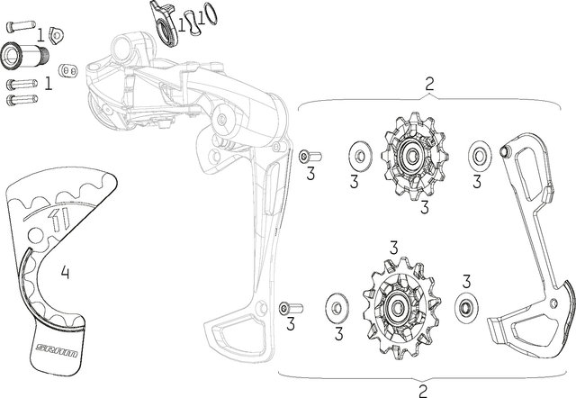 SRAM GX Eagle Rear Derailleur Spare Parts - 2