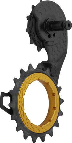 absoluteBLACK HOLLOWcage Carbon Ceramic Oversized Schalträdchen-System Shimano 8150 - gold/12 Zähne (Leitrolle), 18 Zähne (Spannrolle)