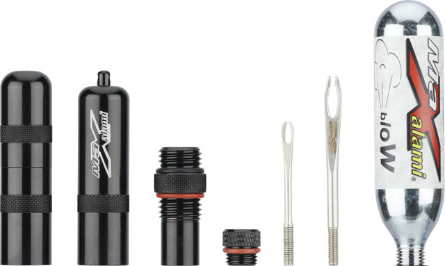 MaXalami PlugN'Blow Duo Tubeless Repair Kit with 16 g CO2 Cartridge - black