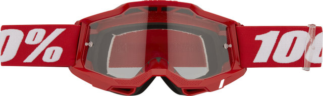 100% Accuri 2 OTG Goggle Clear Lens - neon red/clear