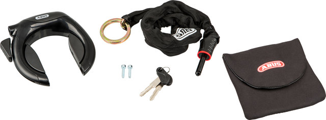 ABUS Antivol de Cadre Pro Tectic 4960 LH NKR avec Chain 6KS/85 + sac ST4850 - noir-argenté