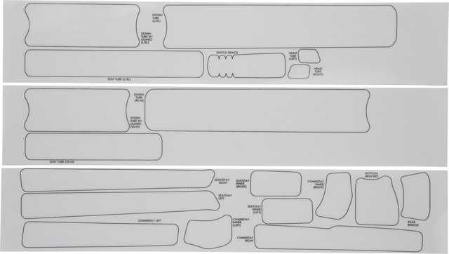 Yeti Cycles Rahmenschutzfolien-Set Gen2 für SB130 / SB140 / SB150 / SB165 - gloss