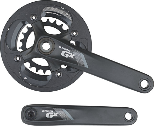 SRAM GX 1000 GXP 2x10-fach Kurbelgarnitur mit Bashguard - black/175,0 mm 22-36