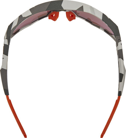 100% Speedtrap Hiper Sports Glasses - soft tact grey camo/hiper red multilayer mirror