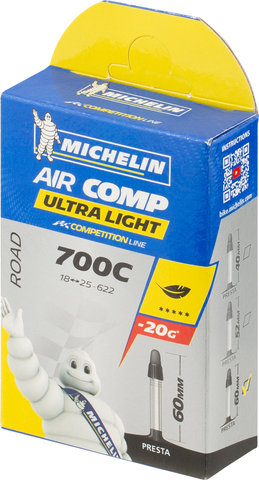 Michelin Schlauch A1 Aircomp Ultra-Light Road für 28" - universal/18/25-622 SV 60 mm