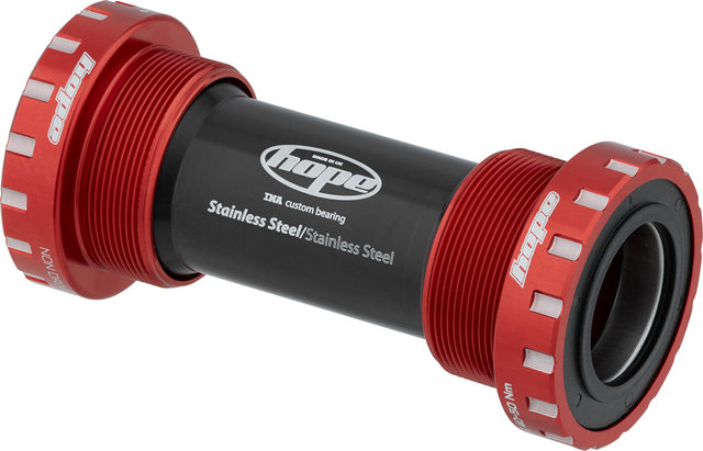 Hope Stainless Steel MTB Bottom Bracket - red/BSA 68/73