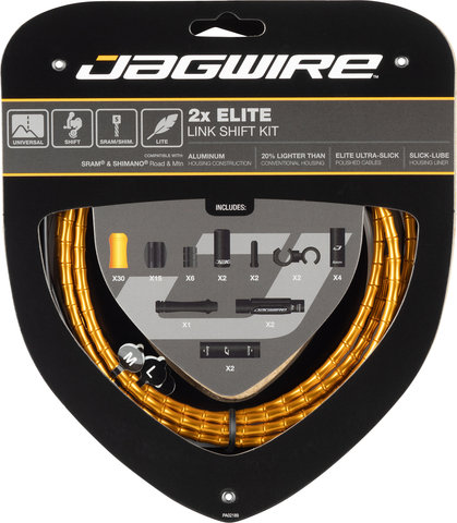 Jagwire 2X Elite Link Schaltzugset - gold