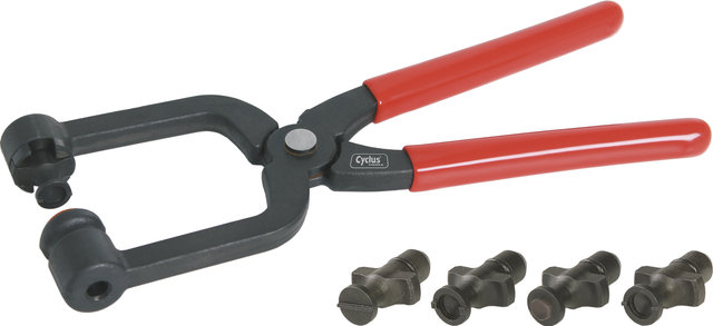 Cyclus Tools Set de Pinces de Montage Chainringr pour Vis de Plateau - rouge / noir